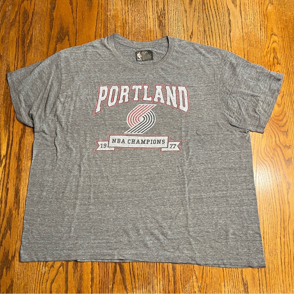 Gray Portland Trailblazers NBA Champions T-Shirt